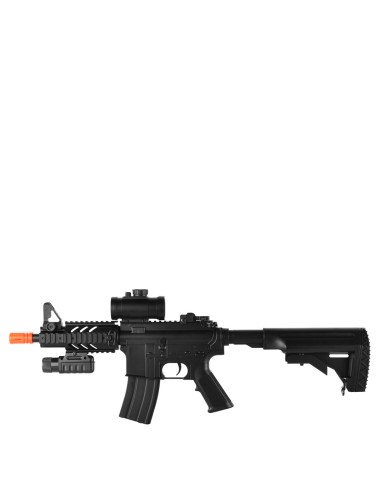 ASG DS4 CQB M4 Beginner Airsoft AEG with Red Dot and Tactical Flashlight
