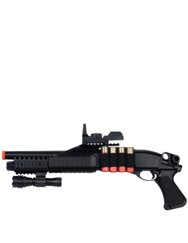 AGM M180A2 Airsoft Shotgun with Pistol Grip & Tactical Flashlight: Affordable Sawed-Off Replica