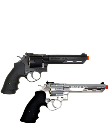 HFC Savage Bull 6" Gas Airsoft Revolver Pistol - Full-Size with Ergonomic Grip and Brass Shells
