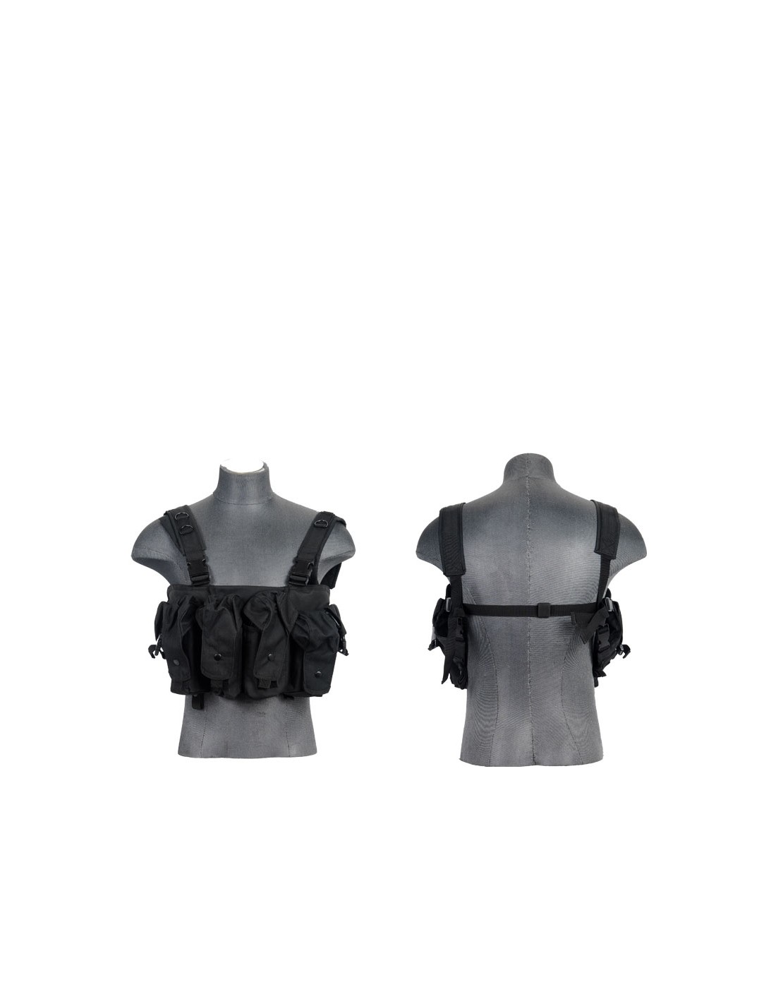 Lancer Tactical CA-308 AK Adjustable Chest Rig - Nylon, Holds 8 Mags